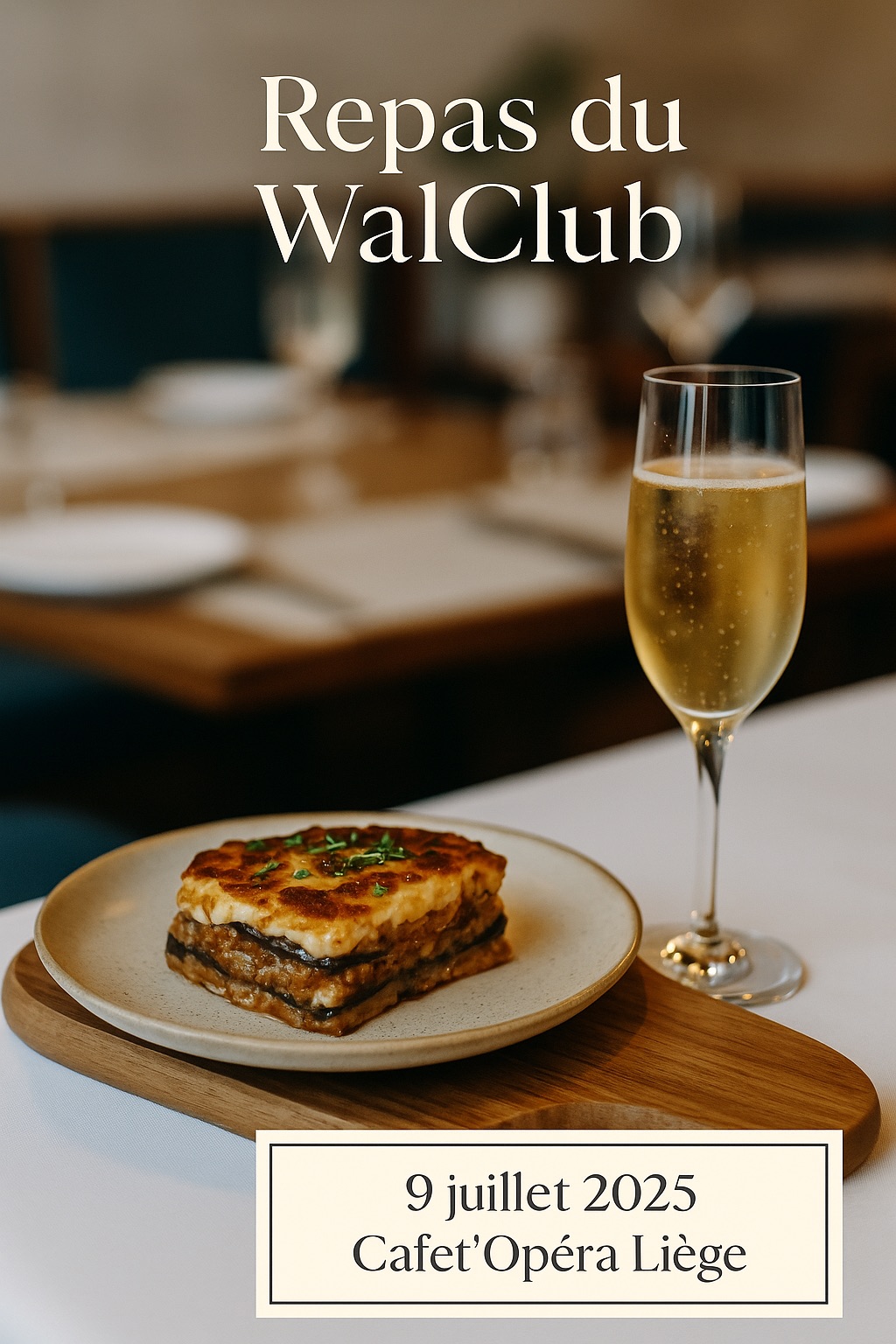 Le Walclub vous invite à son repas