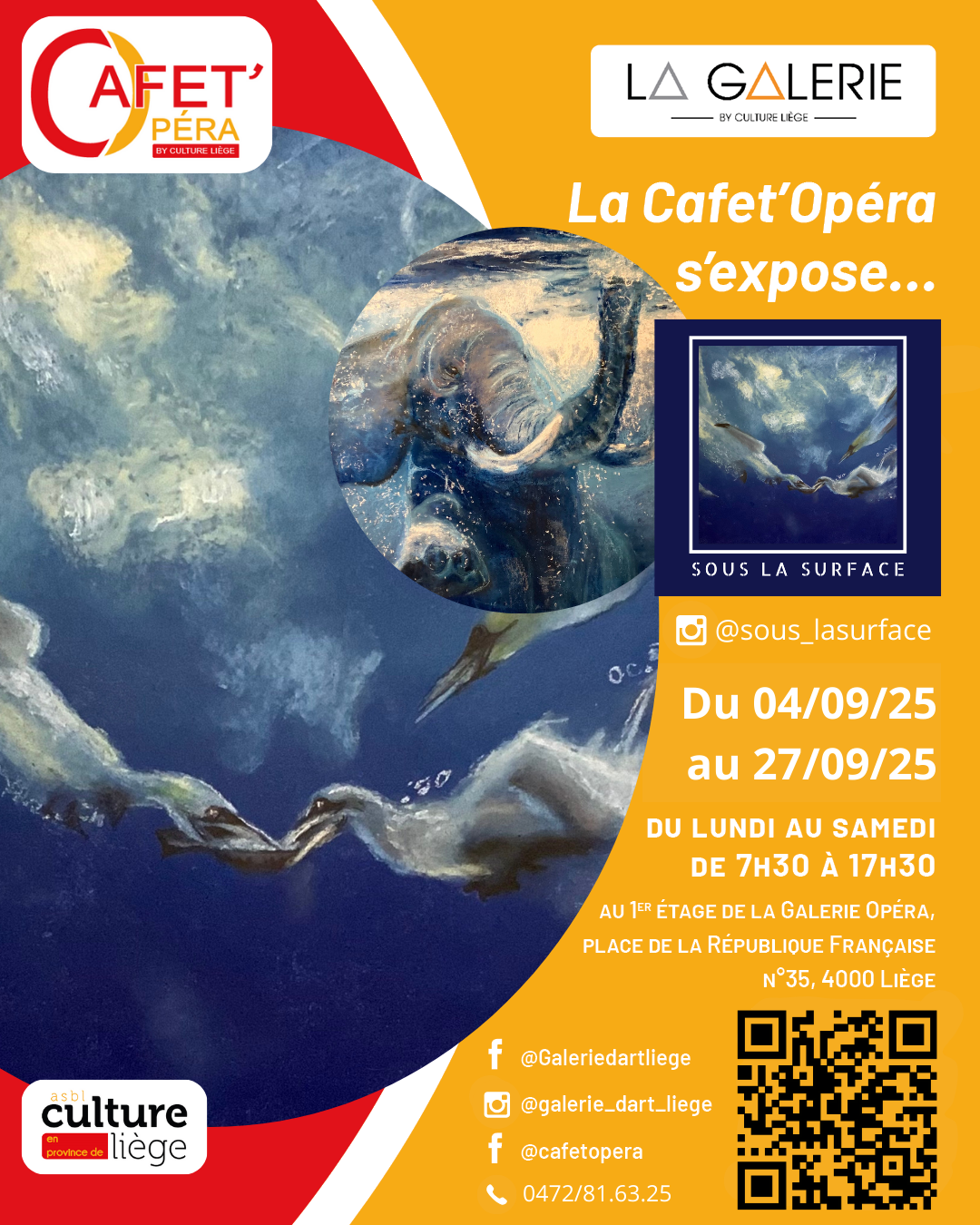 Exposition : La Cafet'Opéra aussi s’expose en Septembre avec SOUS LA SURFACE