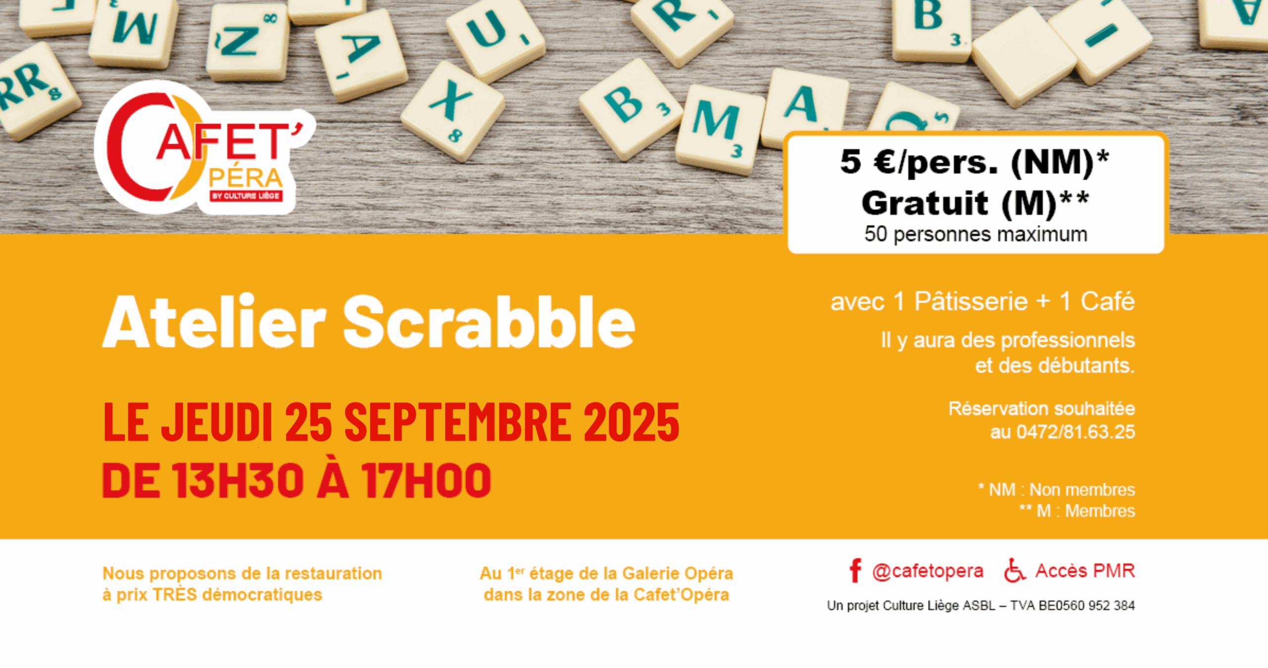 Scrabble à la Cafet'Opéra à LIEGE