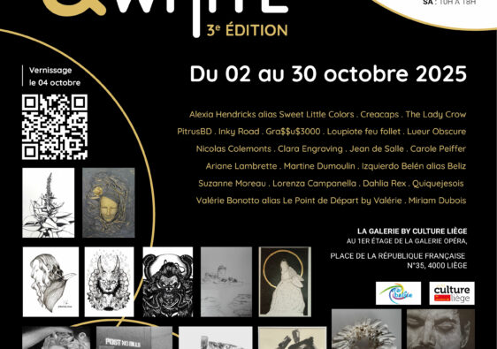 Exposition : « Black & White - 3e Edition » à la Galerie d'Art Liège By Culture Liège ASBL