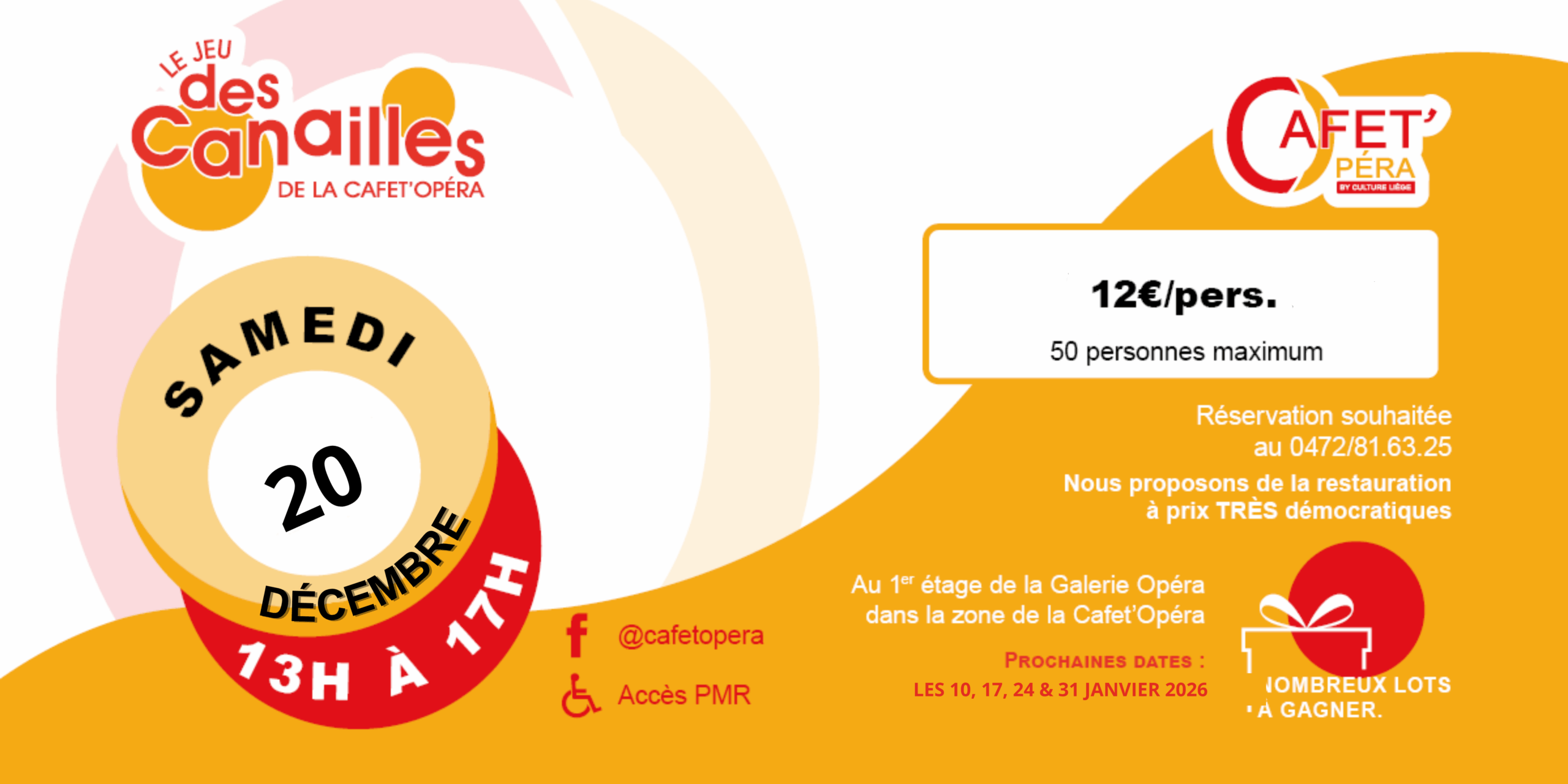 Le Jeu des Canaillzs à la Cafet'Opéra à LIEGE