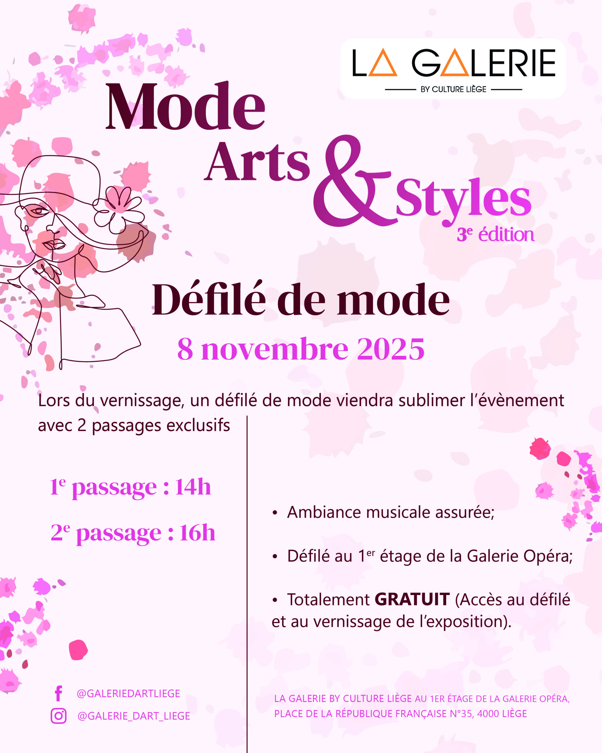 Défilé de Mode dans La Galerie Opéra à LIEGE (au 1er étage)