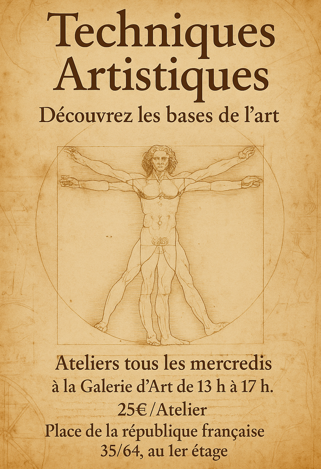Tous les Mercredis à partir du 03 Décembre - Ateliers créatifs - Techniques Artistiques à La Galerie d'art Liège By Culture Liège ASBL